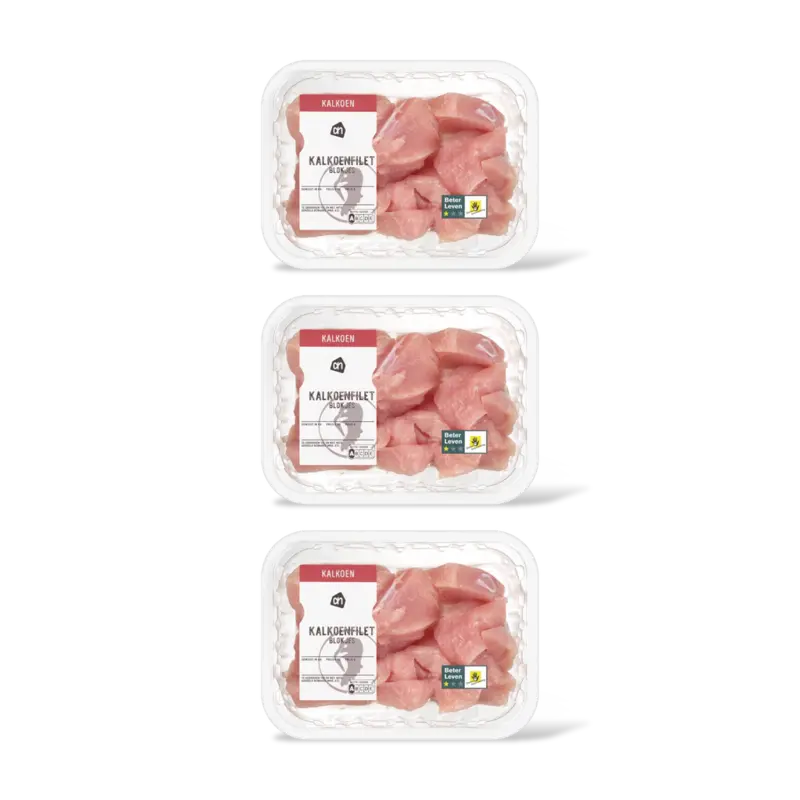 AH Kalkoenfilet blokjes 3-pack