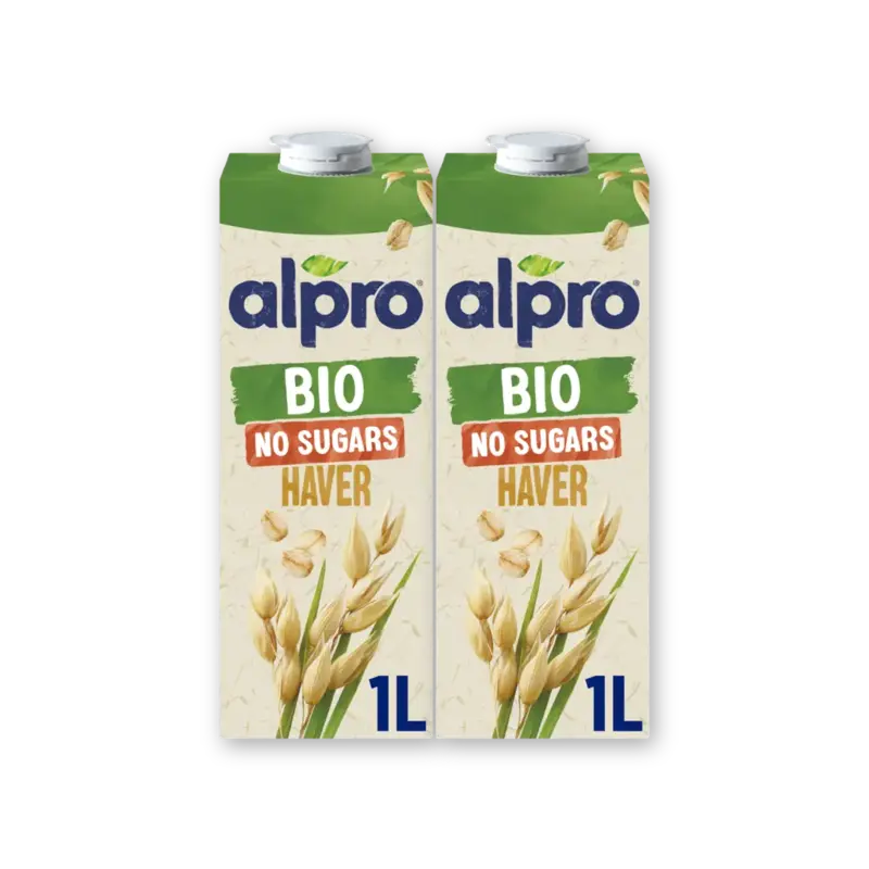 Alpro Bio haver no sugars 2-pack