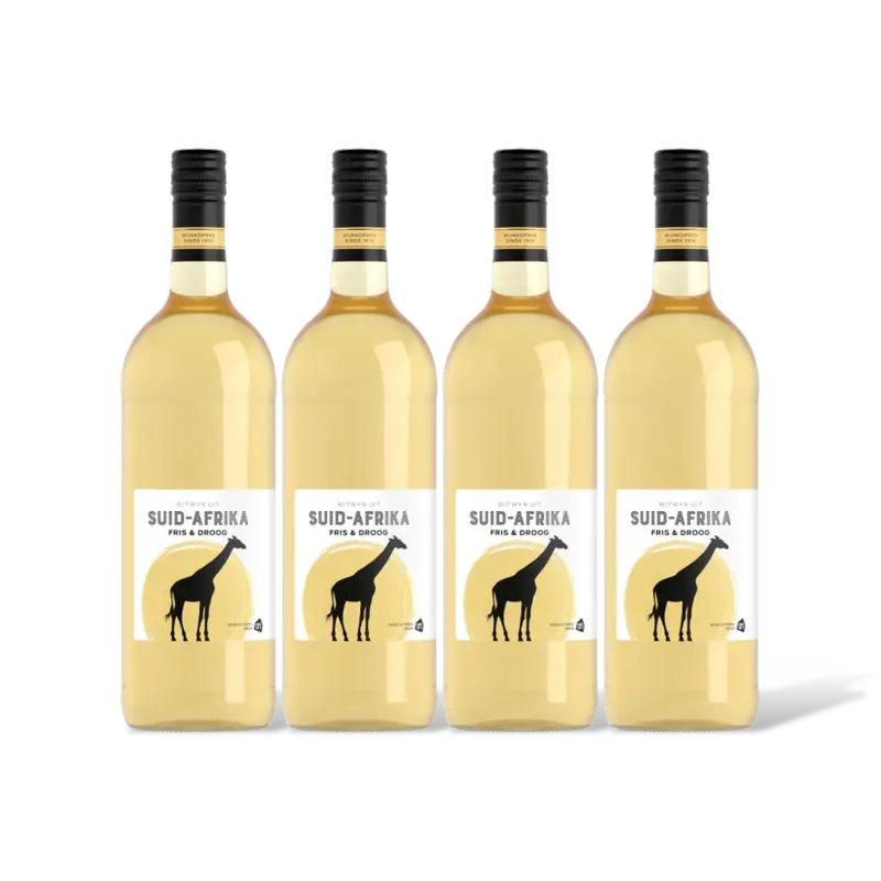 AH AH ZA witte wijn fris droog 4 flessen