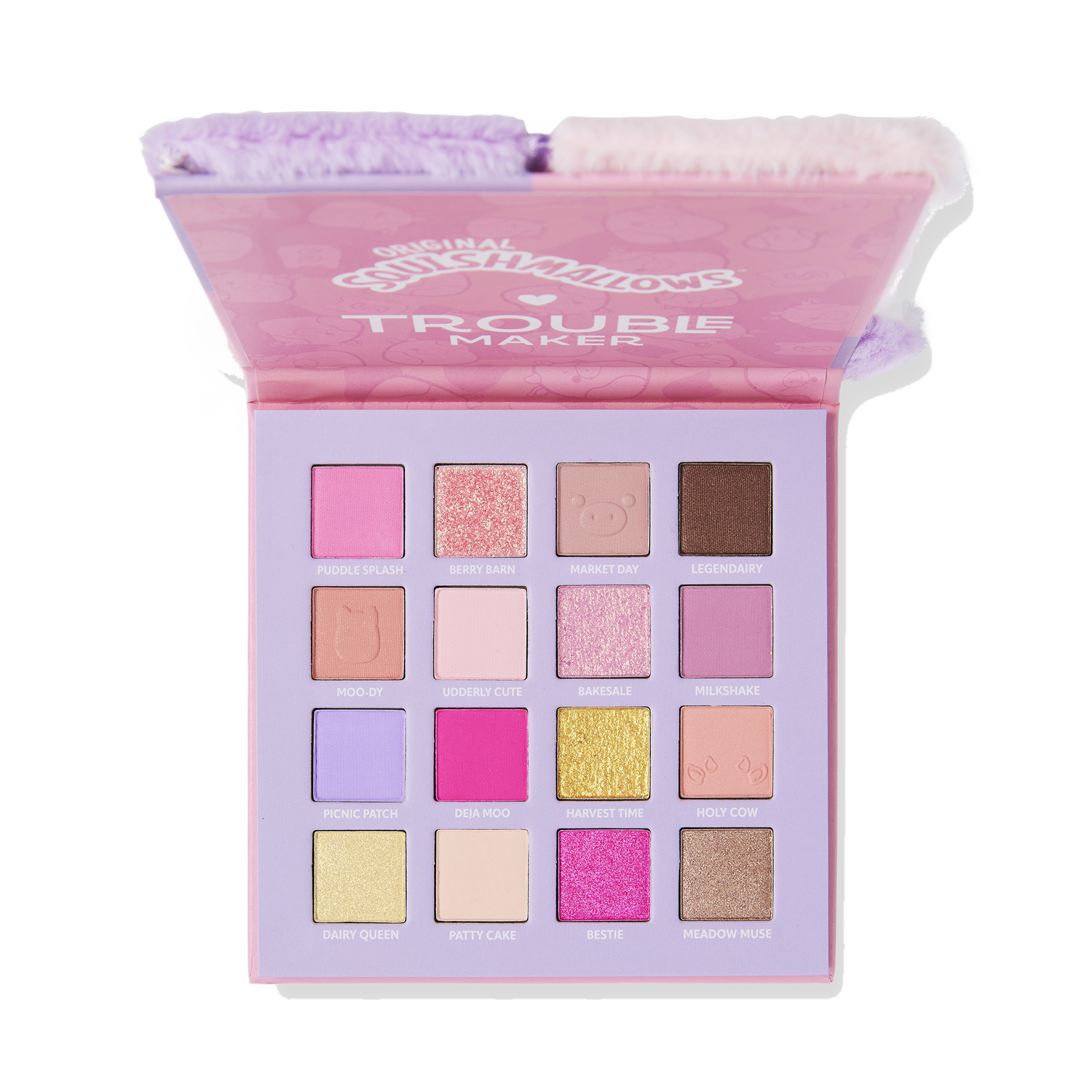 Trouble Maker X Squishmallows Patty The Cow Pink Palette Oogschaduw