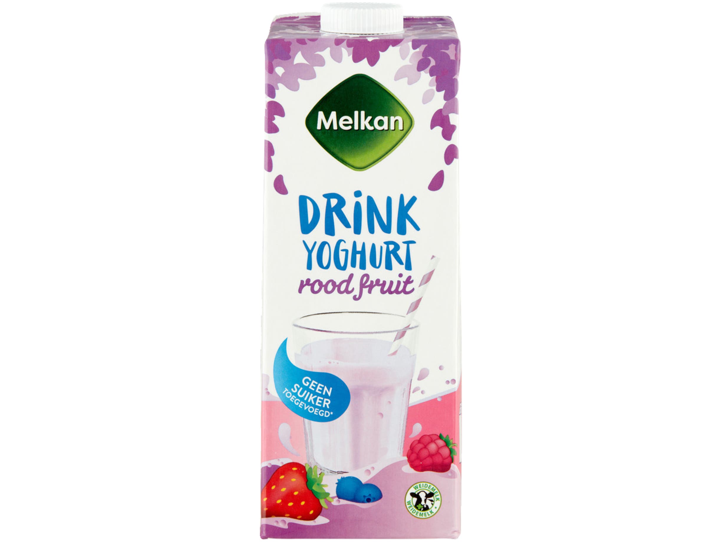 Rood fruit yoghurtdrink