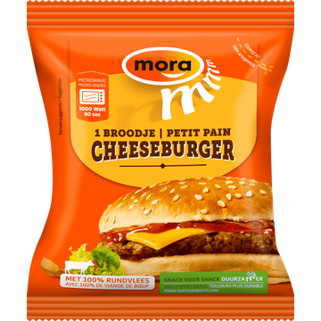 Mora Broodje Cheeseburger 130 g