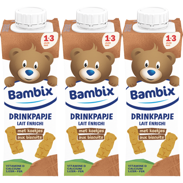 Bambix Drinkpapje Biscuits 12+ Maanden 3x250ML