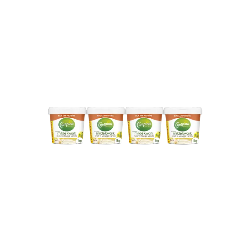 Campina Magere milde kwark vanille 4-pack