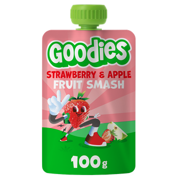 Goodies Knijpfruit Smoothie Aardbei & Appel 100 g