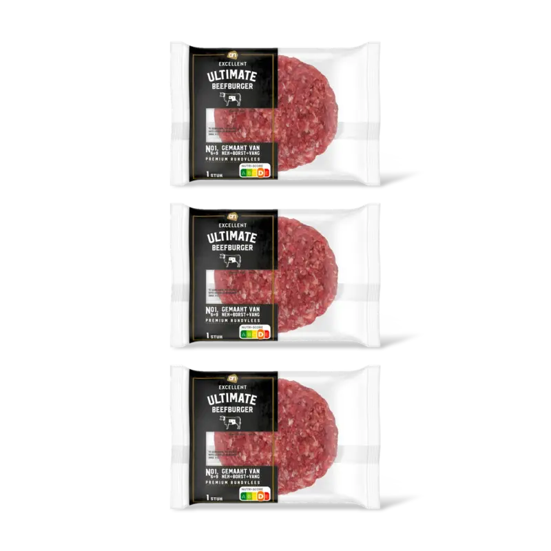 AH Excellent Ultimate beefburger 3-pack