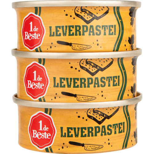 1 de Beste Leverpastei 3-pack