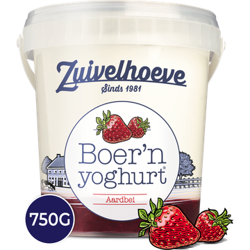 Zuivelhoeve Boer'n yoghurt® Aardbei 750 g