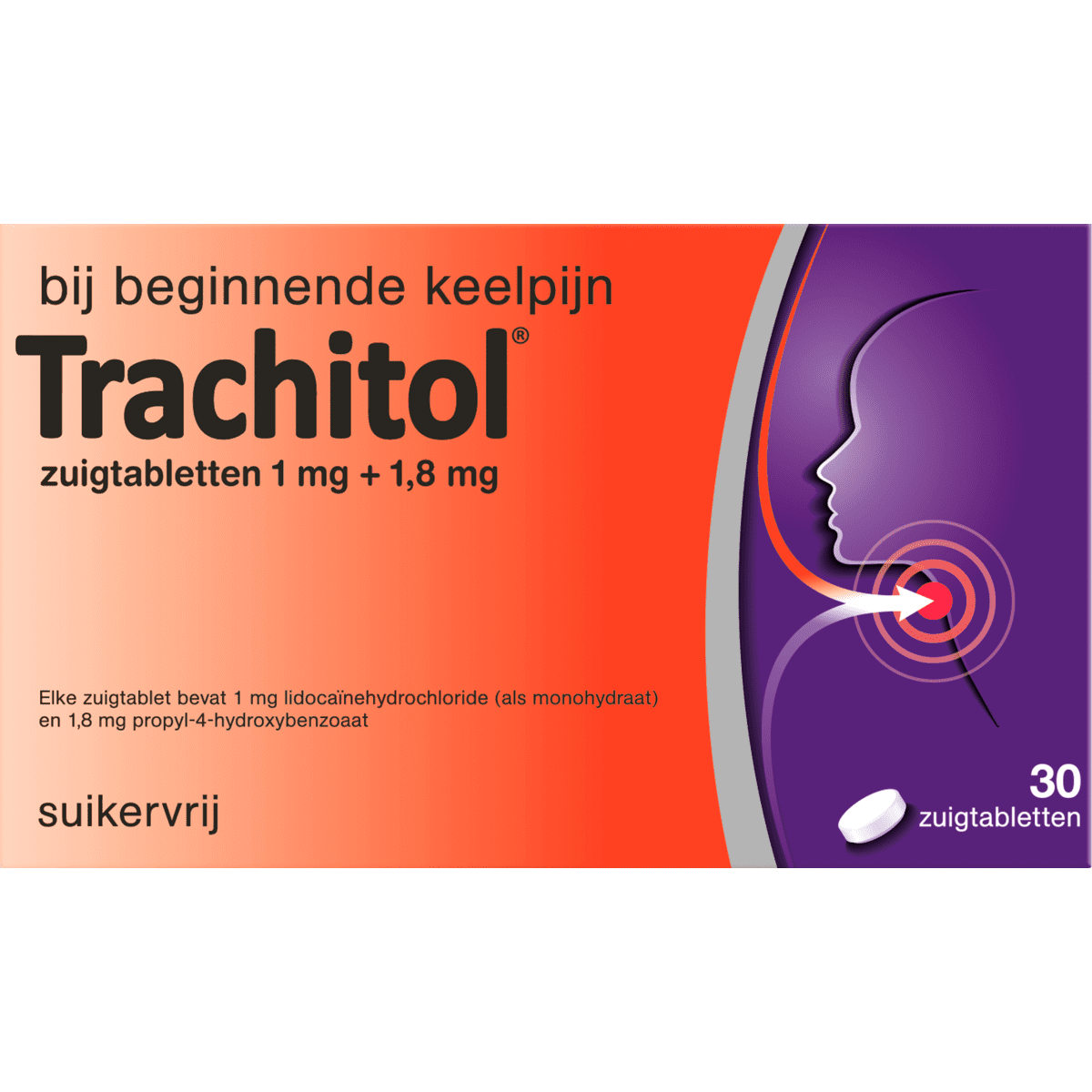 Trachitol Zuigtabletten Suikervrij 30 stuks