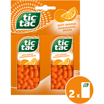 Tic Tac Sinaasappel 2 x 49 g