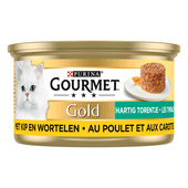 Gourmet kattenvoer met kip en wortel