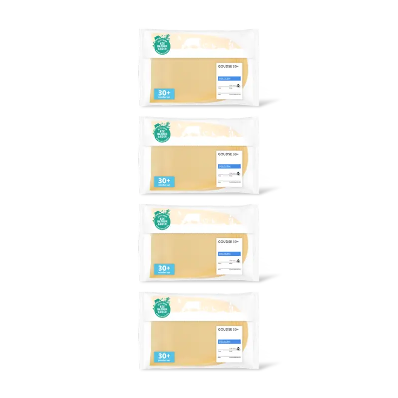AH Goudse belegen 30+ plakken 4-pack