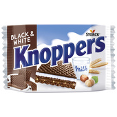 Knoppers wafel black & white