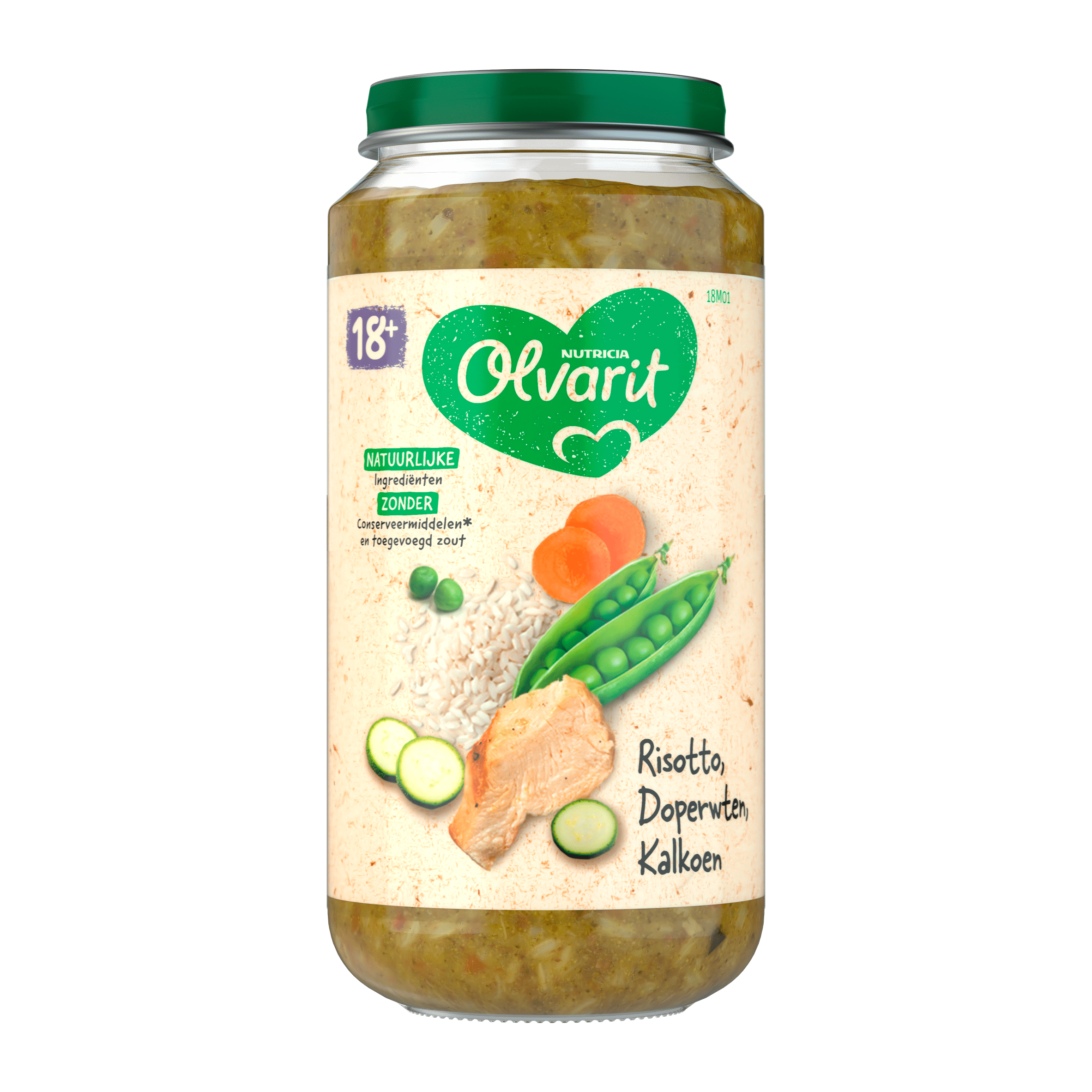 Olvarit 18+mnd Risotto Doperwten Kalkoen