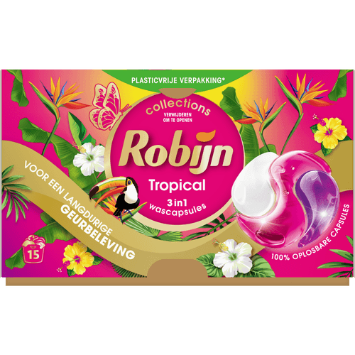 Robijn Vloeibaar wasmiddel 3 in 1 caps tropical