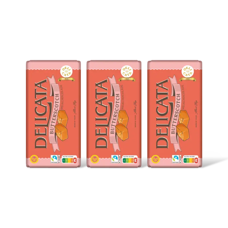 Delicata Reep butterscotch melkchocolade 3-pack