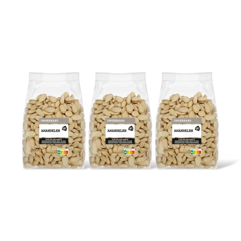 AH Amandelen ongebrand 3-pack