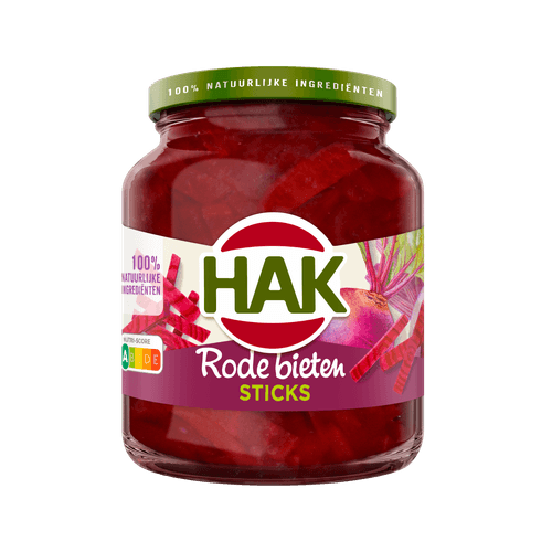 Hak Rode bieten sticks zoetzuur