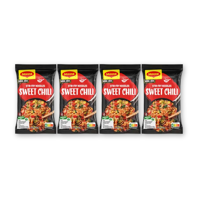 Maggi Stir-fry noodles sweet chili 4-pack
