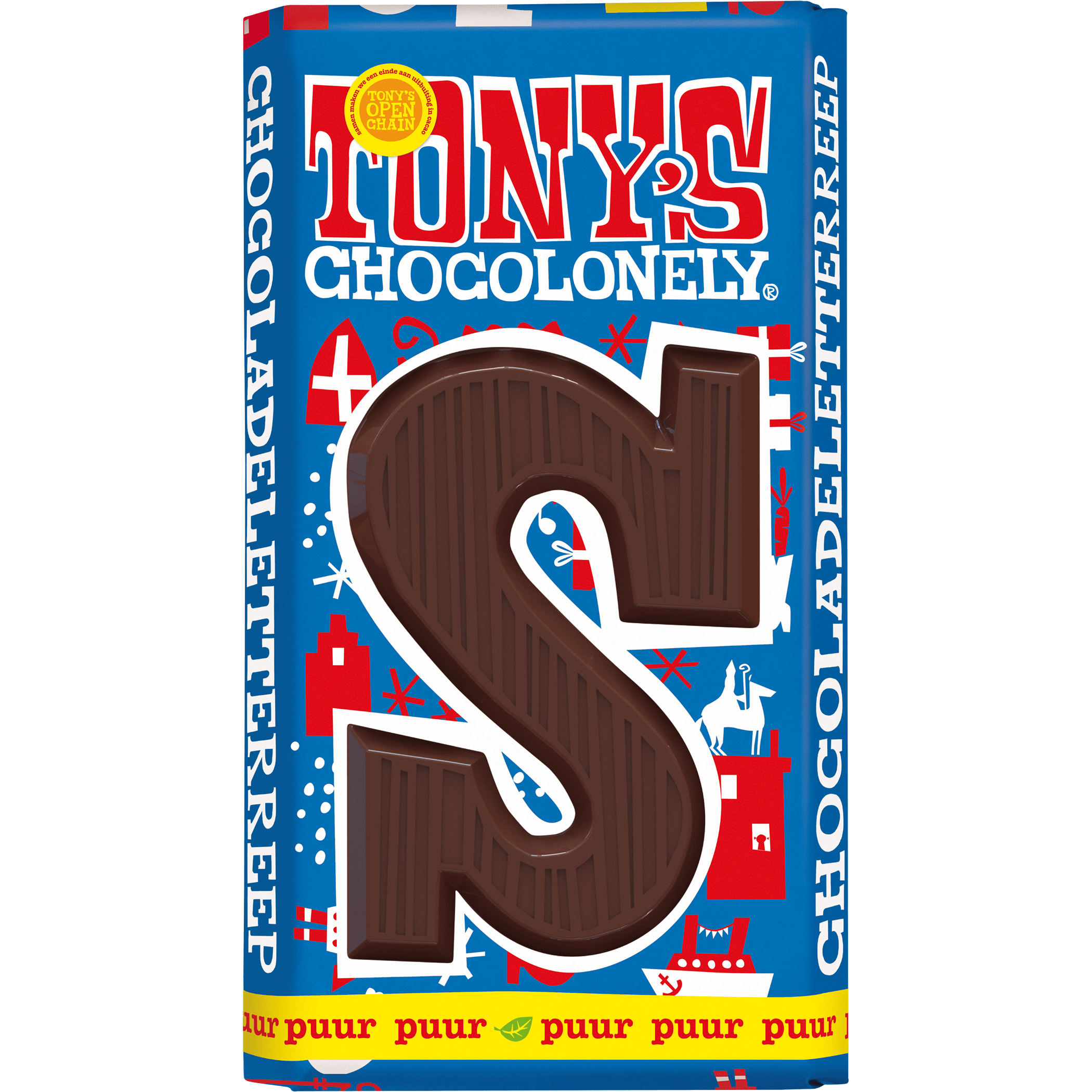 Tony's Chocolonely Pure chocoladeletter reep S