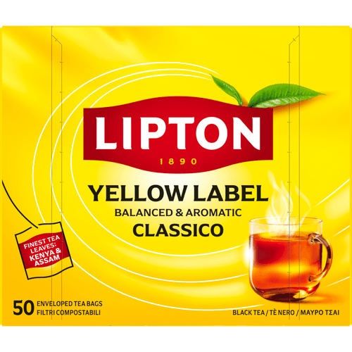 Lipton Thee yellow tea kop 50zk.