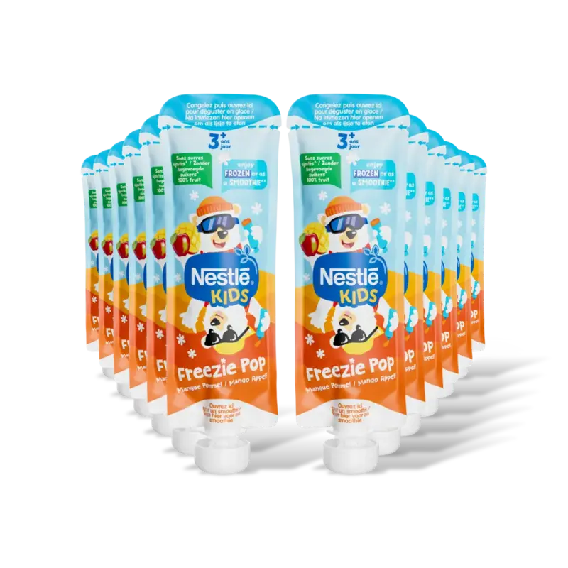 Nestlé Kids freezi pop mango appel 3+ jaar 12pk