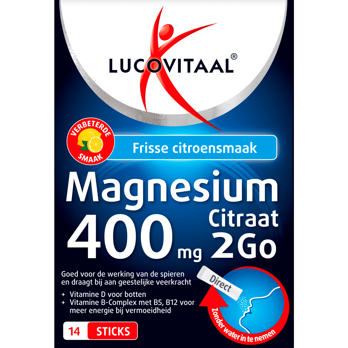 Lucovitaal Magnesium 400 MG Citraat 2GO 14 stuks