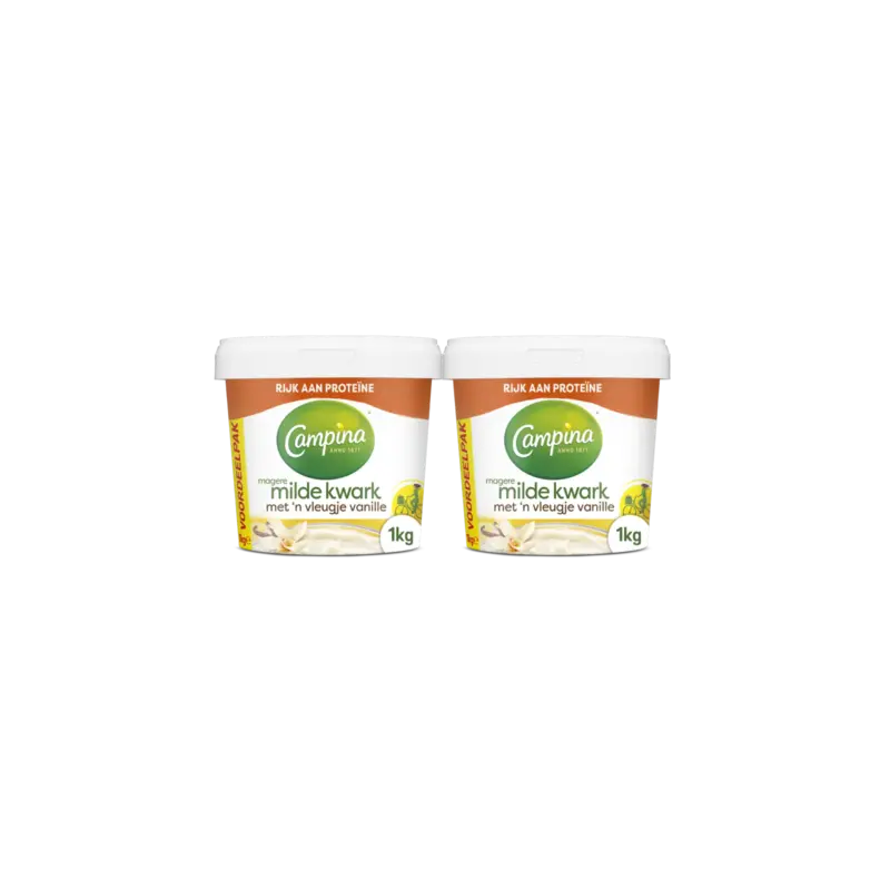 Campina Magere milde kwark vanille 2-pack