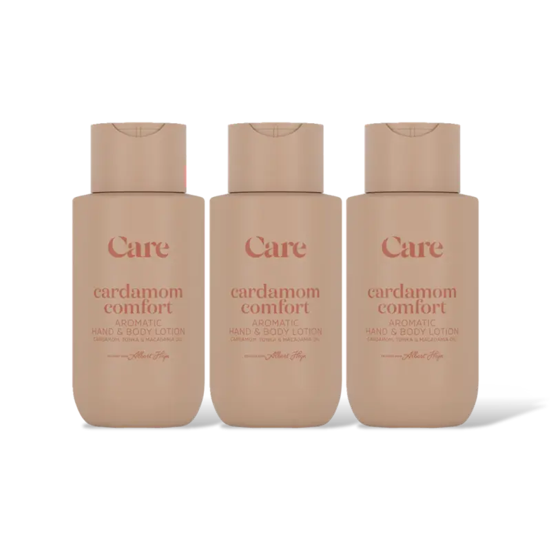 Care Cardamom comfort hand & body lotion 3-pk