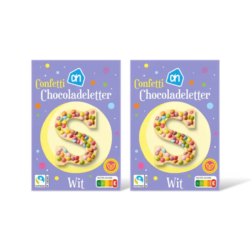 AH Letter confetti wit 2-pack