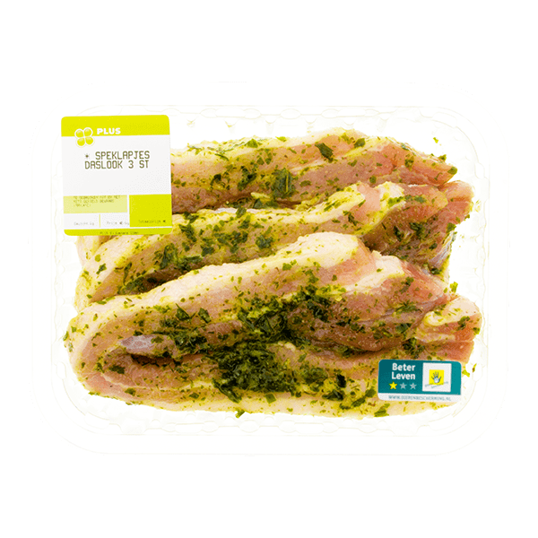 PLUS Boerentrots Speklapjes daslook 3 stuks