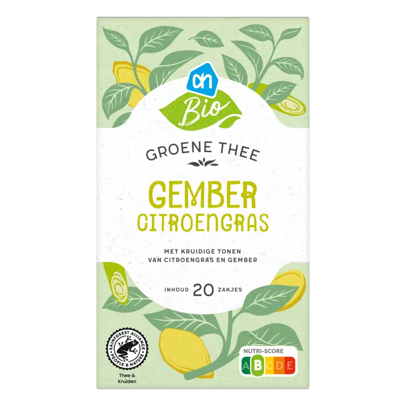 AH Biologisch Groene thee gember citroengras