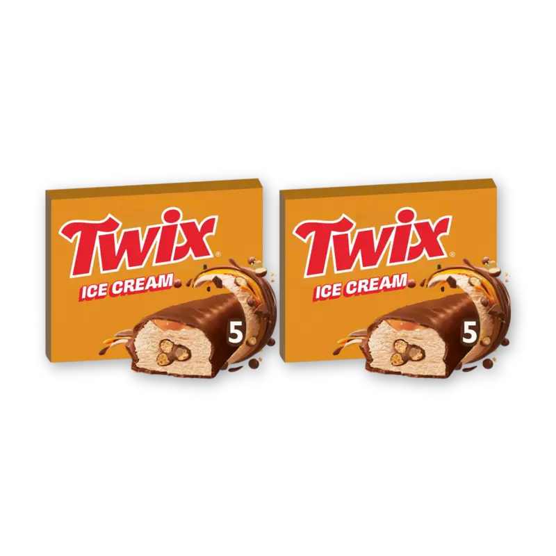 Twix Karamel cookie ice bar 2-pack