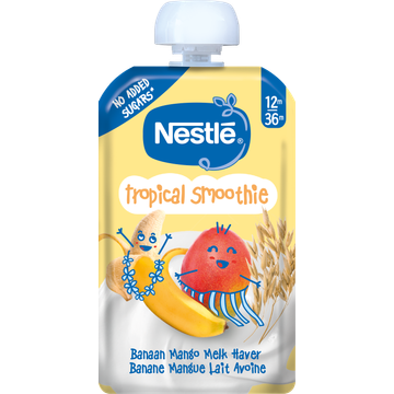 Nestlé Tropical Smoothie Banaan Mango Melk Haver 12m-36m 110 g