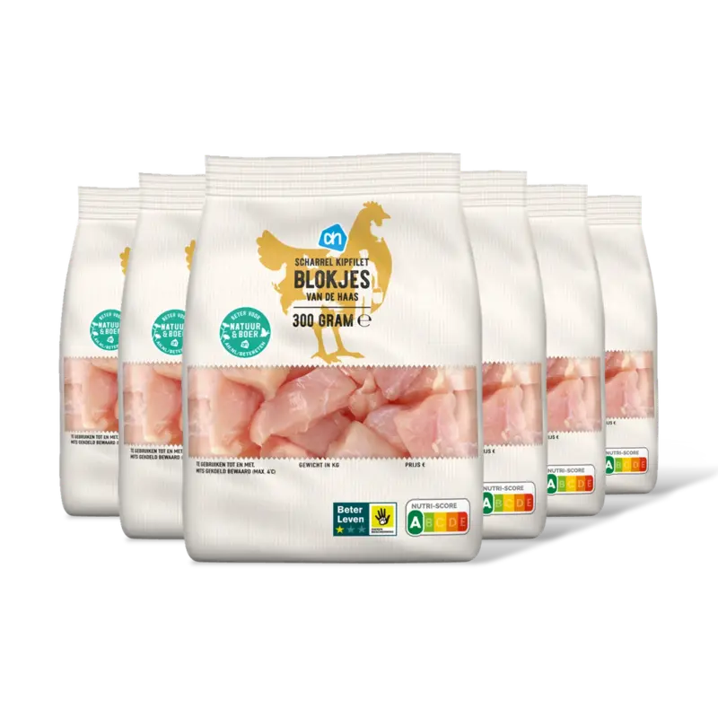 AH Scharrelkipfilet blokjes van de haas 6pk