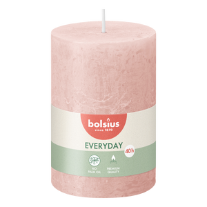 Bolsius Rustiek Stompkaars Roze 10cm