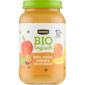 Jumbo Biologisch Babyvoeding Appel, Perzik, Banaan & Passievrucht 12 + Maanden 220 g