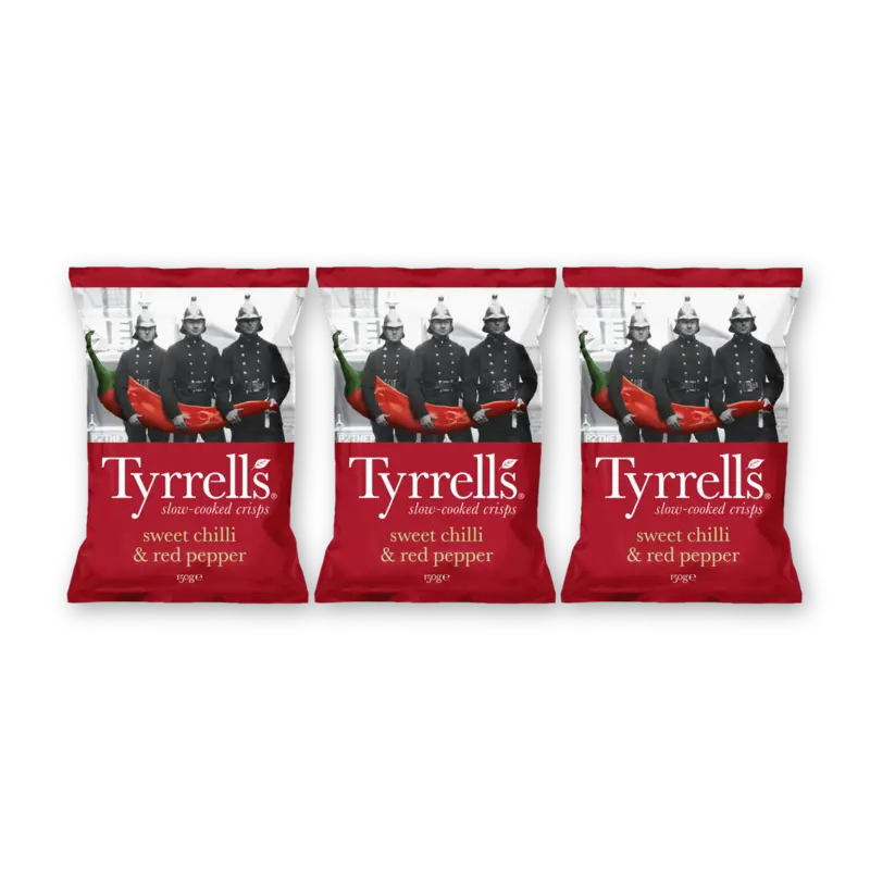 Tyrrells Sweet chilli & red pepper 3-pack