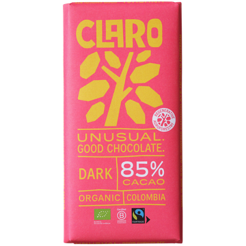 Claro Bio Chocoladereep Colombia Extra Puur 85% 80 gram
