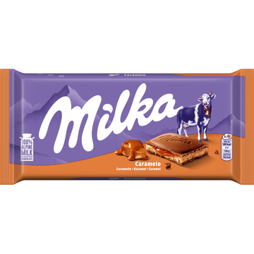 MILKA KARAMEL CHOCOLADE TABLET 100 GR