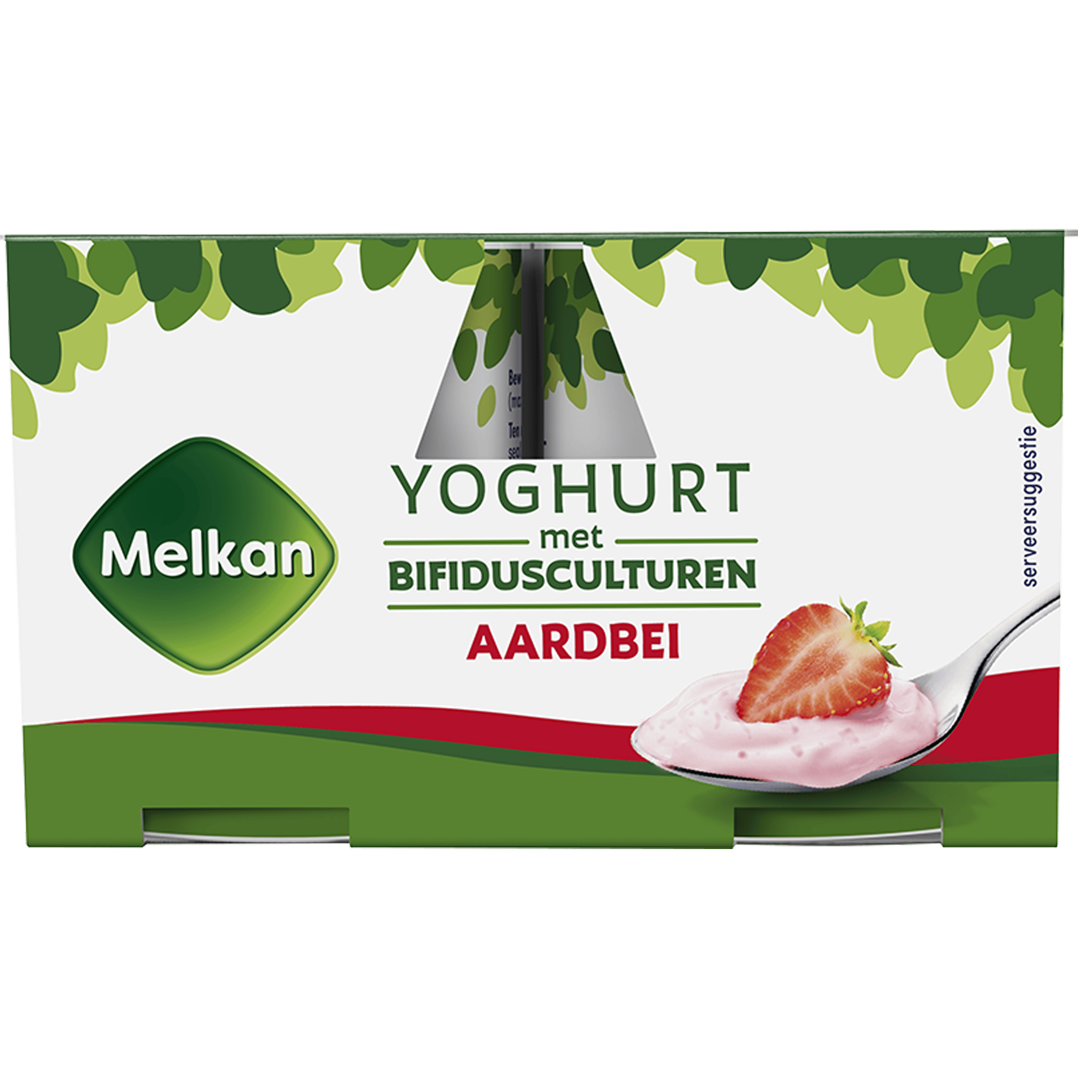 Melkan Yoghurt met culturen aardbei