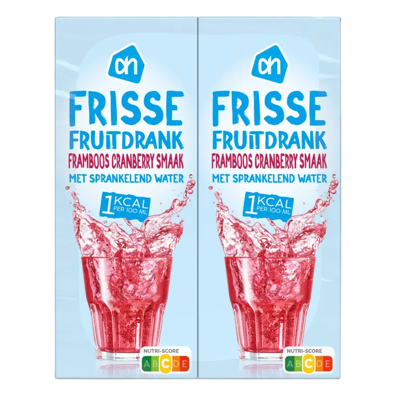 AH Frisse fruitdrank framboos 1kcal