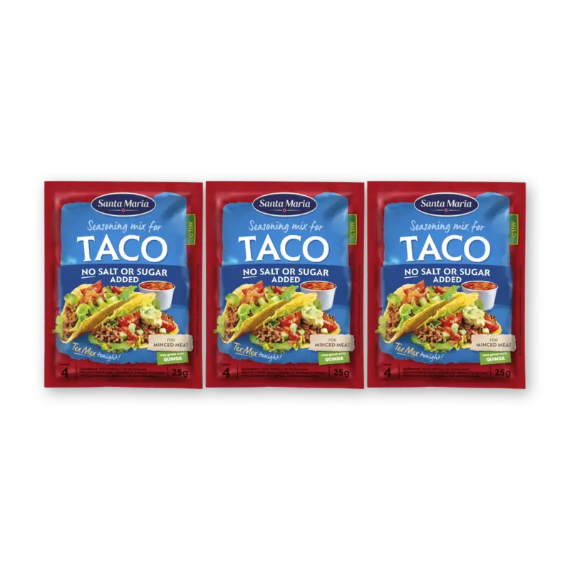 Santa Maria Kruidenmix taco no salt or sugar 3-pack