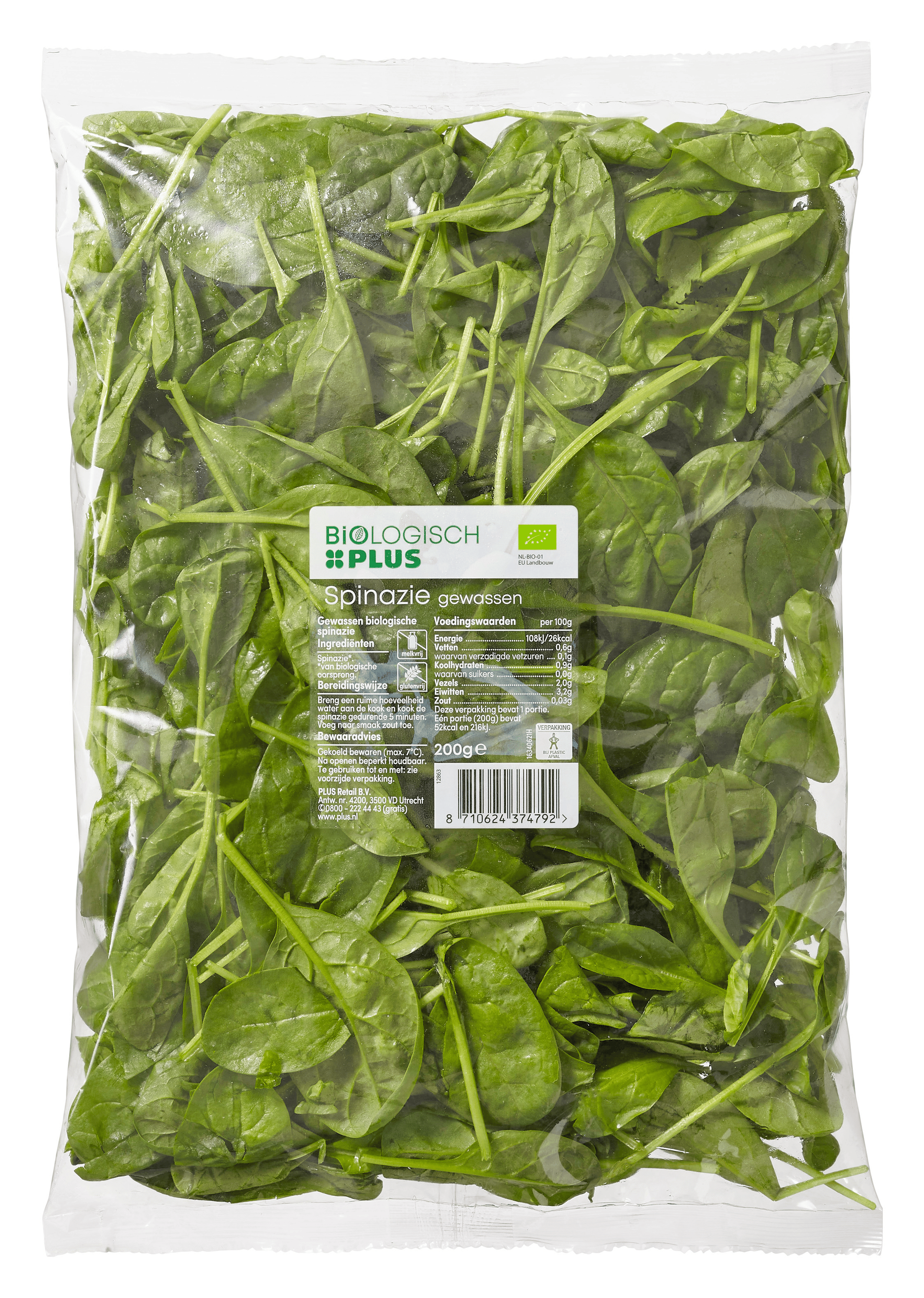 Biologisch PLUS Spinazie