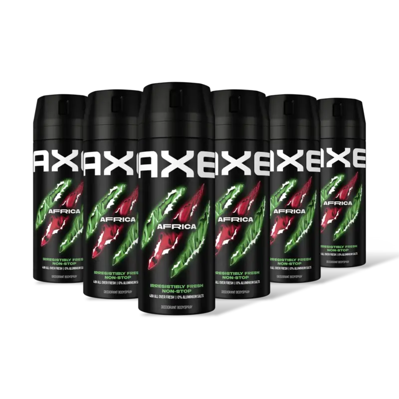 Axe Africa deodorant bodyspray 6-pack