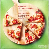 g'woon krokante pizza mozzarella