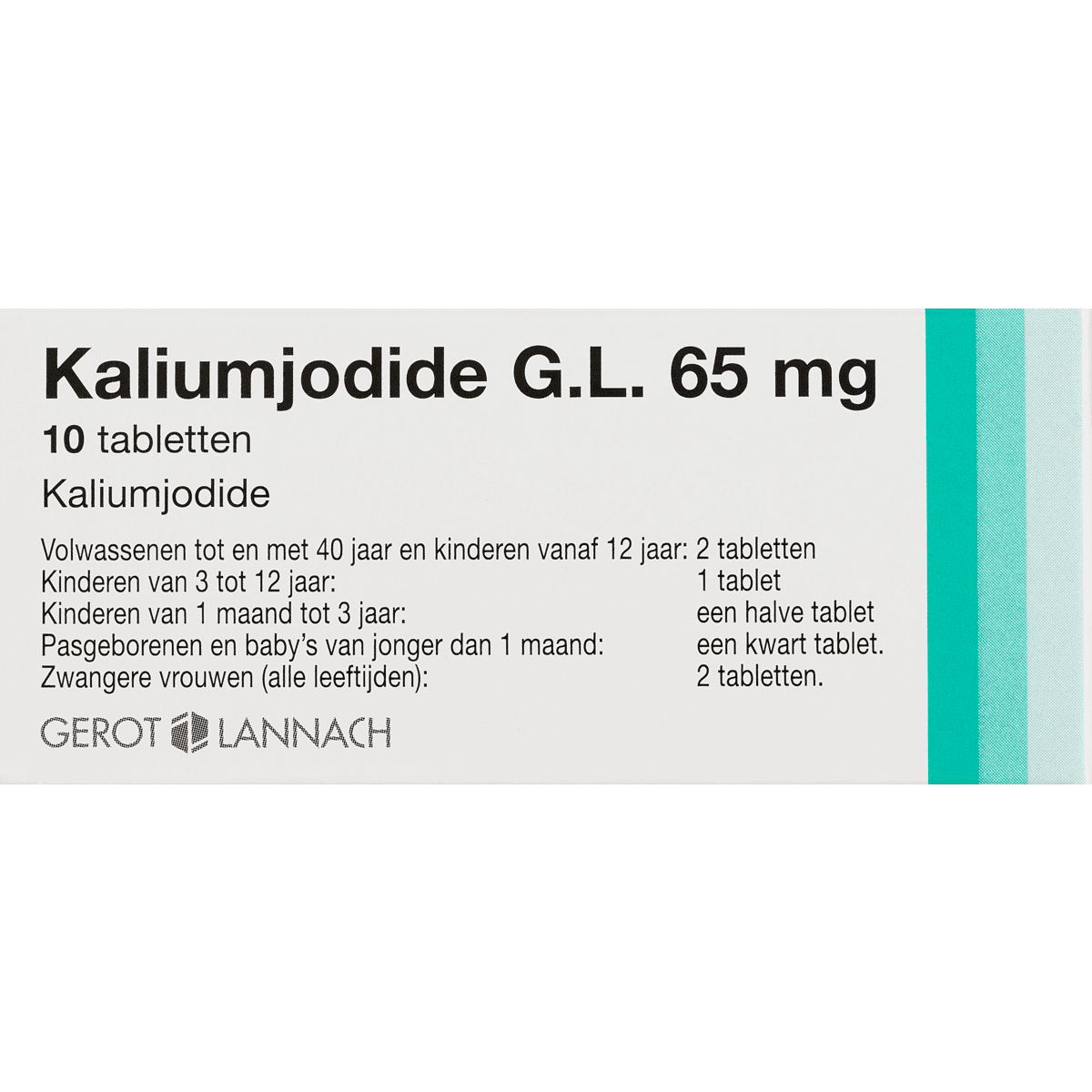 Kaliumjodide 65 MG 10 stuks