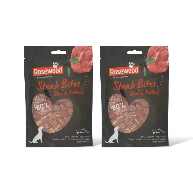 Rosewood Steak bites beef & pollock 2-pack
