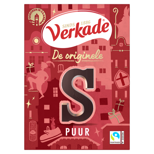 Verkade Chocoladeletter puur