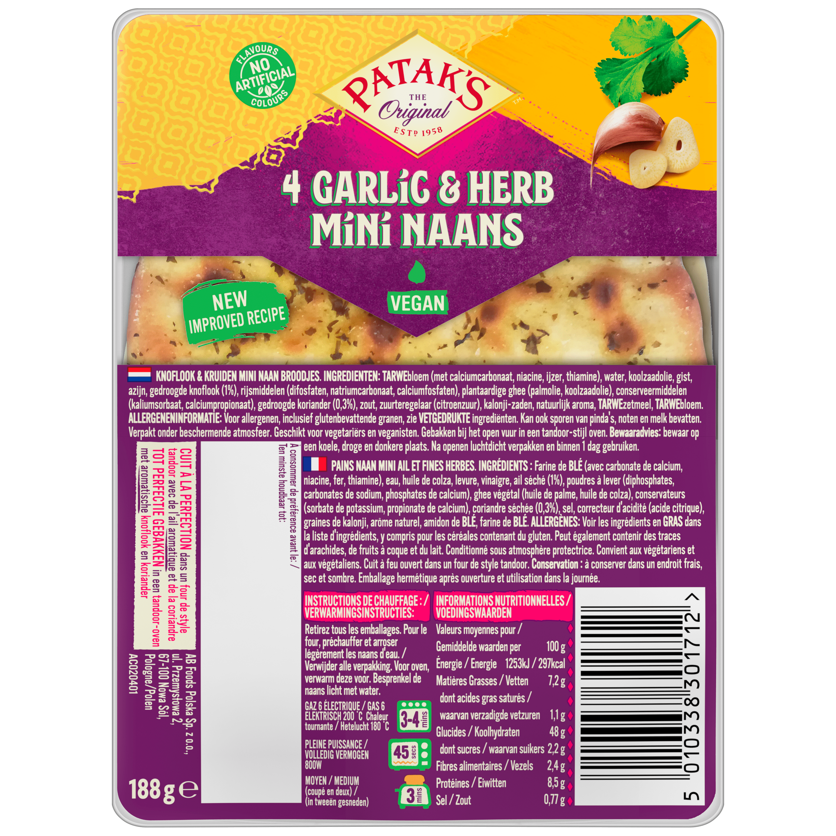 Patak's Mini naan knoflook en kruiden